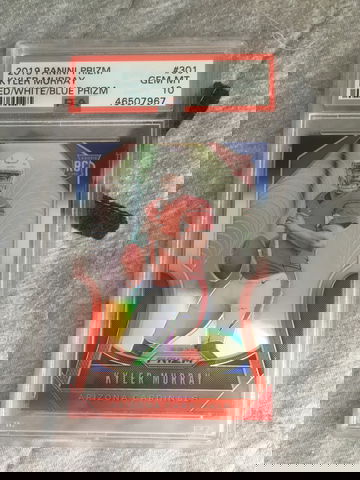 2019 Kyler Murray Panini Prizm Red/White/Blue #301 PSA 10 Gem-Mint