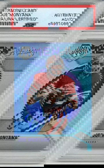 JOE MONTANA SIGNED AUTO 2021 PANINI MOSAIC MEN OF MASTERY 49ERS RARE PSA/DNA