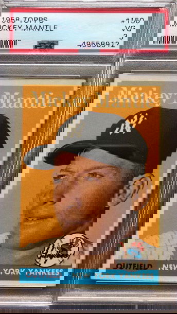 1958 Topps Mickey Mantle PSA 3