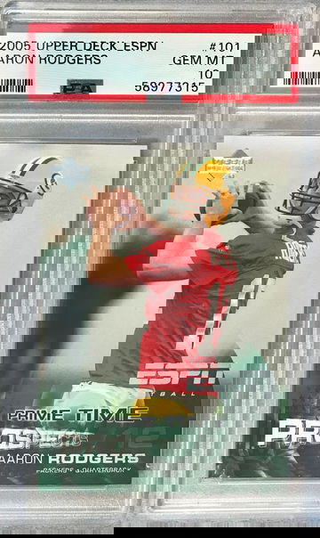 Aaron Rodgers ROOKIE 2005 Upper Deck ESPN #101 PSA 10 Gem Mint - Packers 