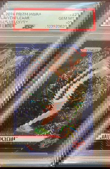 2024 Prizm WNBA Blue Velocity PSA 10 Caitlyn Clark