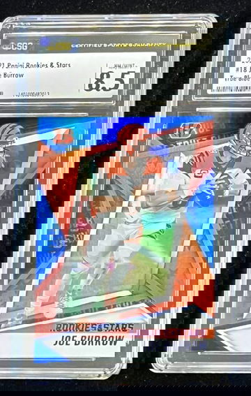 2021 Panini Rookies & Stars JOE BURROW True Blue /49 CSG 8.5 CINCINNATI BENGALS