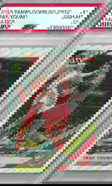 2019-20 Donruss Optic Fanatics Silver Prizm #2 Trae Young Atlanta Hawks PSA 10