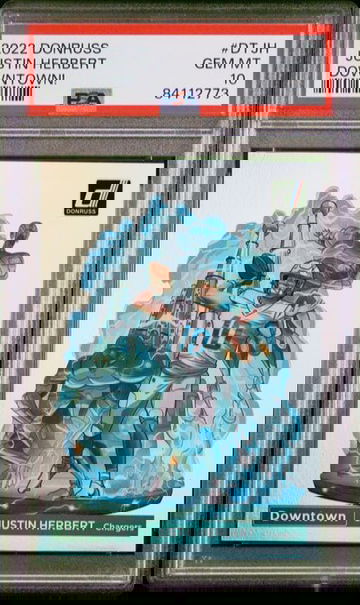 2022 Panini Donruss Downtown Justin Herbert #DT-JH PSA 10 