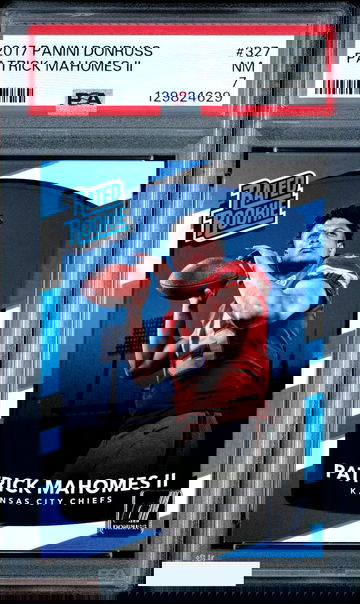 2017 PANINI DONRUSS PATRICK MAHOMES II #327 RATED ROOKIE RC CHIEFS PSA 7 NM