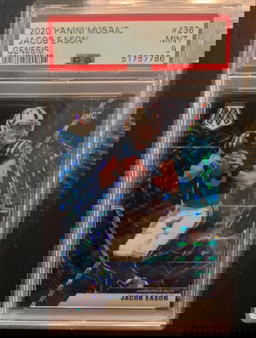 2020 Mosaic Genesis Jacob Eason PSA 9