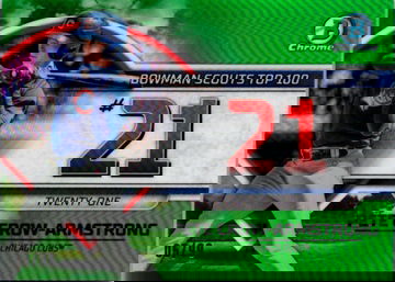 2023 Bowman Chrome Pete Crow-Armstrong Scouts Top 100 Green /99 #BTP-21