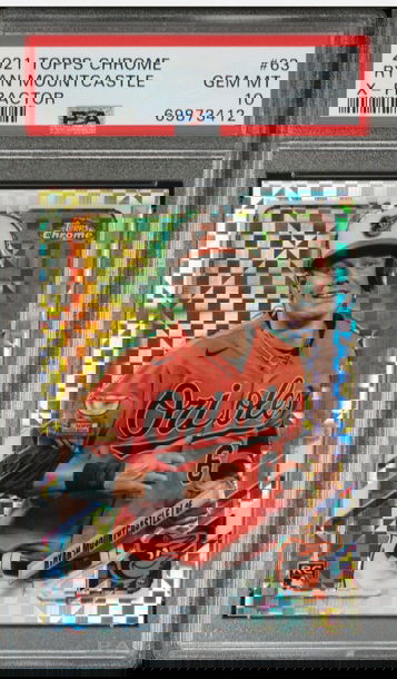 2021 Topps Chrome  RYAN MOUNTCASTLE Rookie X-Fractor PSA 10 ORIOLES #63 RC GEM