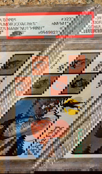 1973 TOPPS #323 -TIGERS MANAGER BILLY MARTIN- PSA 8