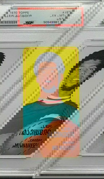 1970 Topps #75 Lew Alcindor (2nd Year) PSA 6.5