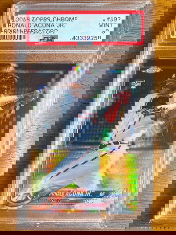 Ronald Acuna Jr. 2018 Topps Chrome Prism Refractor Rookie 