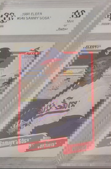 1990 Fleer #548 Sammy Sosa Rookie BCCG 10