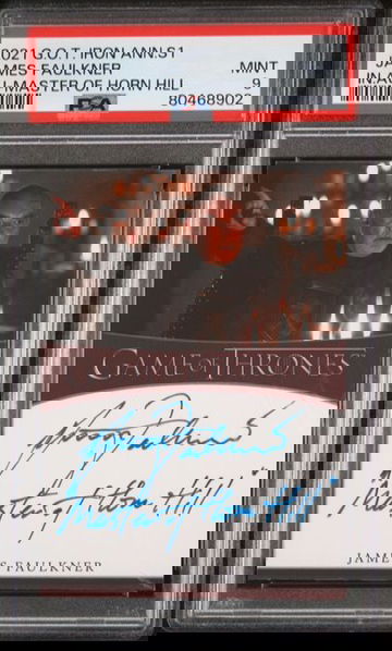 2021 Game of Thrones Iron Anniversary S1 James Faulkner Inscription Auto PSA 9 [NS-1A.34]