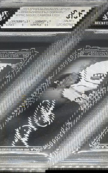 2015 Topps Museum Collection Autograph /25 Miguel Cabrera BGS 8.5