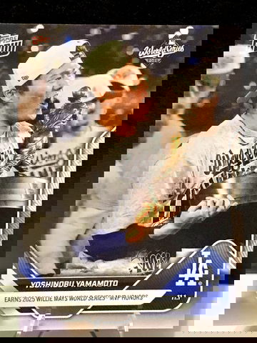 2025 TOPPS NOW #926  YOSHINOBU YAMAMOTO   WORLD SERIES MVP  Dodgers