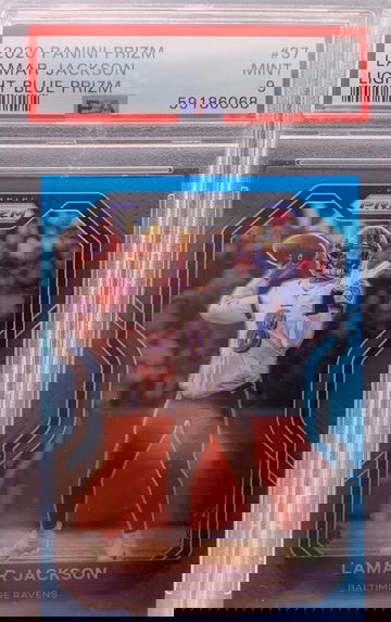 Psa 9 light blue Lamar Jackson