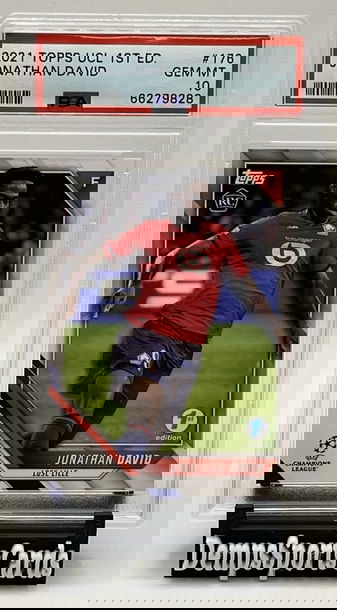 2021 Topps UCL 1st Edition RC Jonathan David #176 PSA 10 Lille/Juventus Rookie