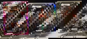 2023-24 Prizm Celtics Lot (3) White Silver, Pierce Pink Cracked Ice, Holiday