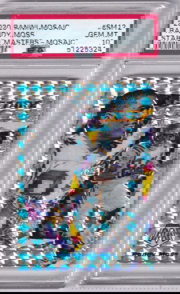 2020 Panini Mosaic Randy Moss Stare Masters Mosaic PSA 10