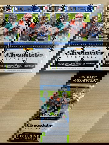 2020 Panini Chronicles Football Lot of 2 Blasters and 1 Cello Value Pack