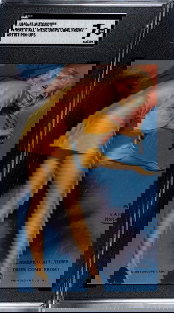 1940-45 Mutoscope Artist Pin-ups Where'd All These Drips Come From? SGC 7 NM