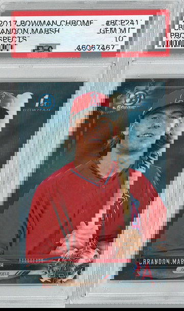 2017 Bowman Chrome Brandon Marsh #BDP241 PSA 10
