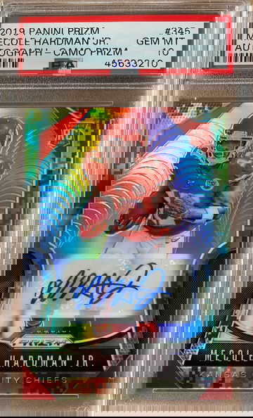 2019 Panini Prizm Mecole Hardman Camo Auto /25 PSA 10