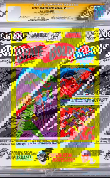 THE BRAVE & THE BOLD ANNUAL #1 CGC-SS 9.8 SIGNED CARMINE INFANTINO REPRINT 2001