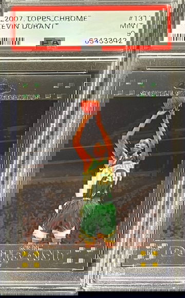 2007 Topps Chrome Kevin Durant PSA MINT 9