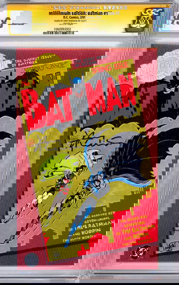 BATMAN #1 CGC SS 9.8 MILLENNIUM ED REP 2001 *SIGNED BY JERRY ROBINSON* 1922-2011