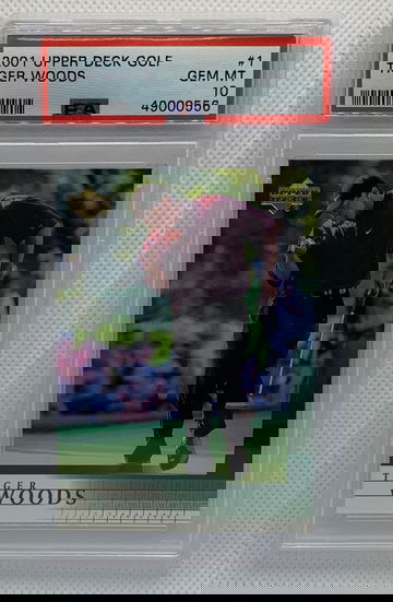 2001 Upper Deck #1 Tiger Woods PSA 10 RC Rookie card