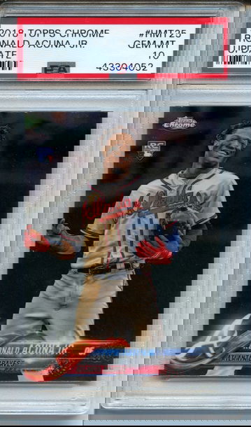 2018 Topps Chrome Update Ronald Acuna Jr #HMT25 PSA Gem Mint 10