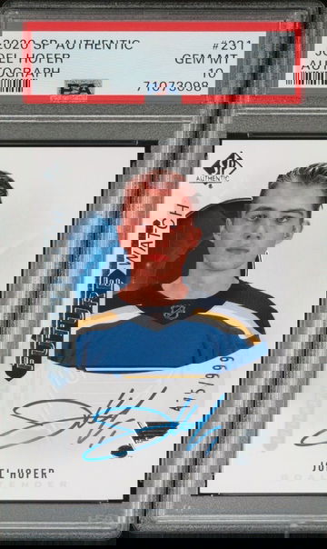 Joel Hofer - 2020-21 SP Authentic Future Watch Rookie Auto - 475/999 - PSA 10