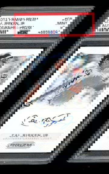 2012 Panini Prizm Cal Ripken Jr. Autograph Prizm Silver Auto SP /25 PSA 9 Mint