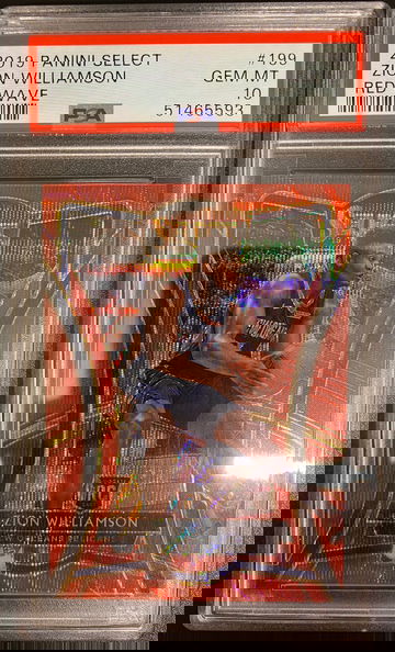 2019 Panini Select Zion Williamson Red Wave PSA 10