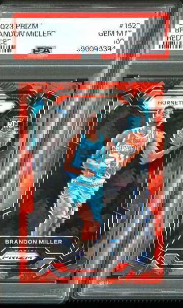 2023 PRIZM BRANDON MILLER #152 RED ICE ROOKIE RC PSA 10