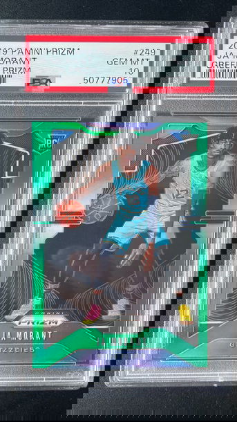 2019 Prizm Ja Morant Green Prizm SP PSA 10