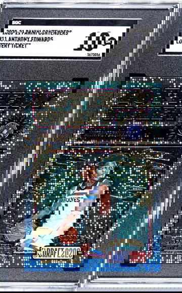 2020 Contenders Anthony Edwards Lottery Ticket RC Rookie SGC 10