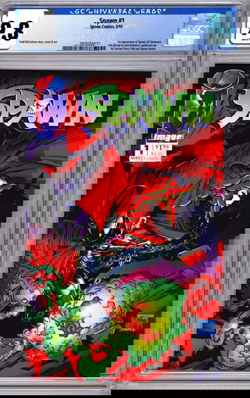 SPAWN #1 CGC 9.8 ORIGIN & 1ST SPAWN APP MCFARLANE STORY CVR & ART 1ST PRINT 1992