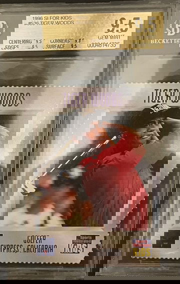 Tiger Woods 1996 Sports Illustrated for Kids #536 Rookie RC BGS 9.5 True Gem Mint