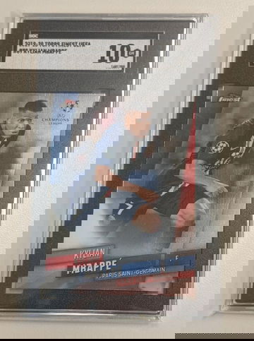 2019 Topps Finest UCL #89 Kylian Mbappe SGC 10 (Ships UPS from Canada)