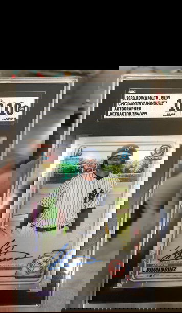 Jasson Dominguez 2020 Bowman Chrome Refractor auto SCG 10 / 10 /499