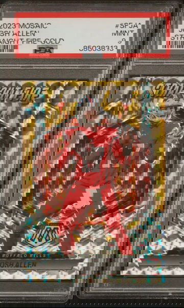 2023 Mosaic Straight Fire Josh Allen Gold #9/10 - PSA 9