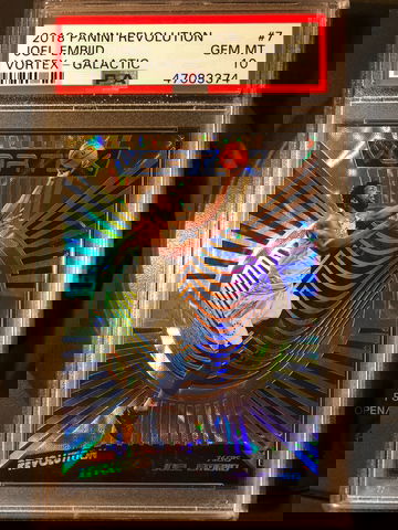 2018-19 Panini Revolution Joel Embiid Vortex Galactic SP PSA 10 Low Pop Sixers