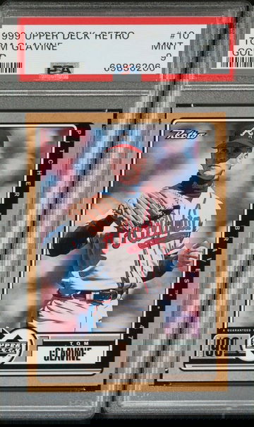 1999 UPPER DECK RETRO GOLD TOM GLAVINE PSA 9 