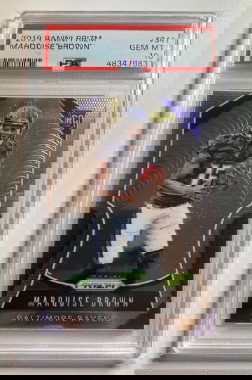 2019 Panini Prizm #341 Marquise Brown PSA 10