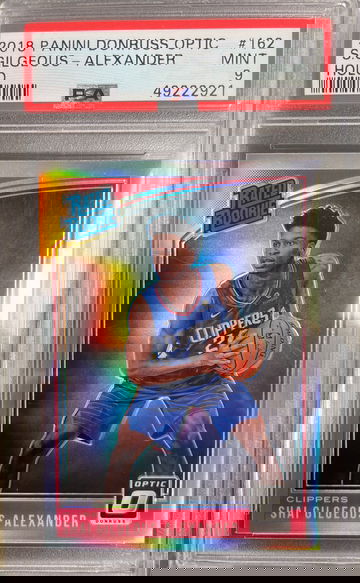 2018 OPTIC SILVER HOLO SHAI GILGEOUS ALEXANDER #162 PSA 9 THUNDER RC ROOKIE