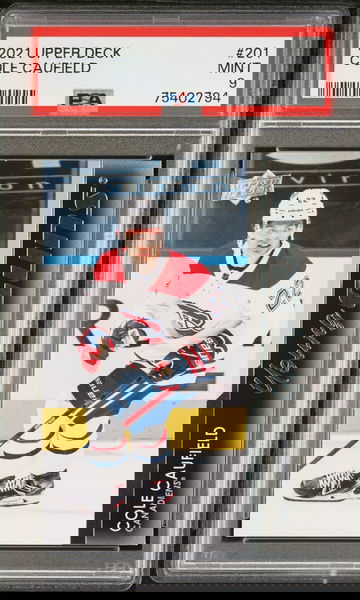 2021-2022 Upper Deck Cole Caufield #201 PSA 9