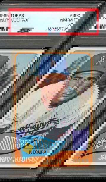 1965 Topps #300 Sandy Koufax HOF Los Angeles Dodgers PSA 8 NM-MT