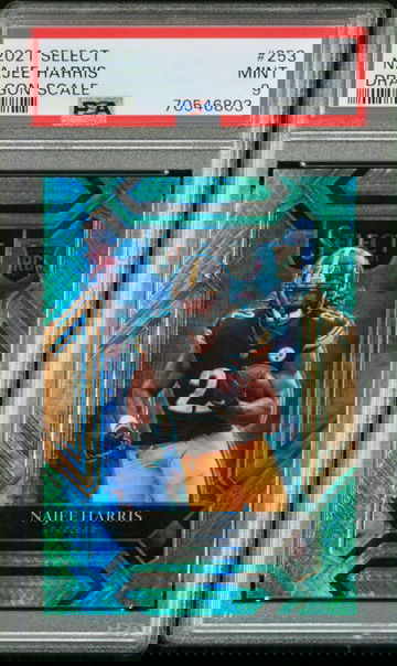 2021 Panini Select Najee Harris Club Rookie Dragon Scale Prizm /89 Steelers PSA 9 Mint SP